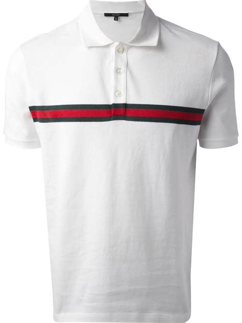 gucci all white poli|Gucci shirts for men.